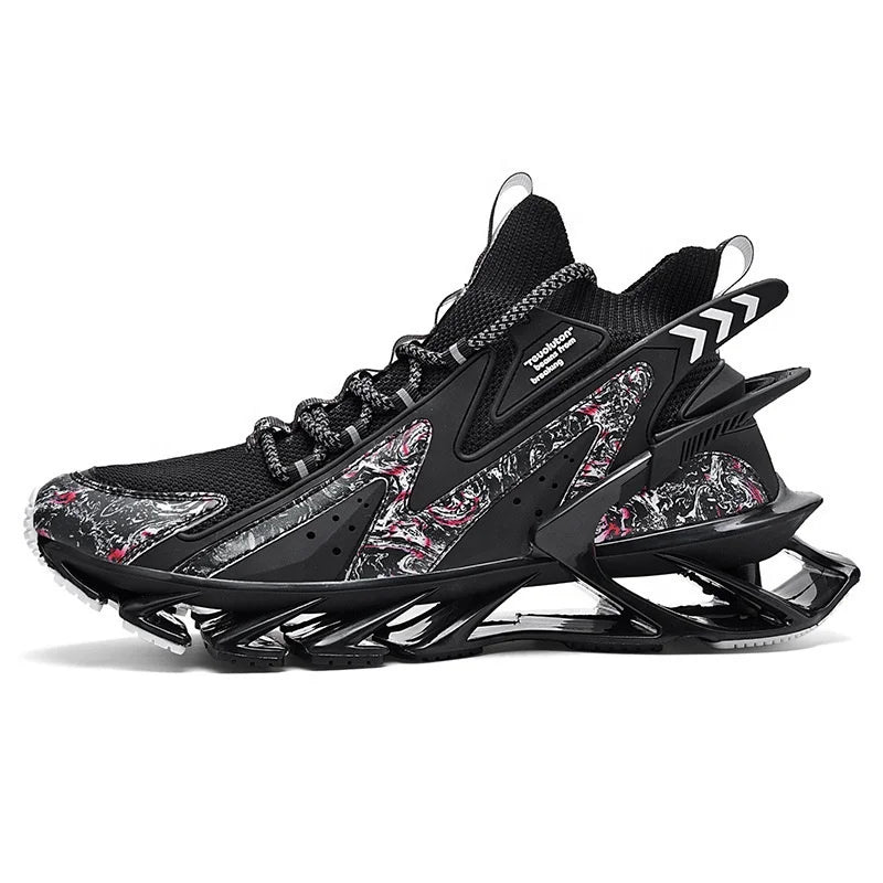Big Size Blade Fly Woven High Top Sneakers