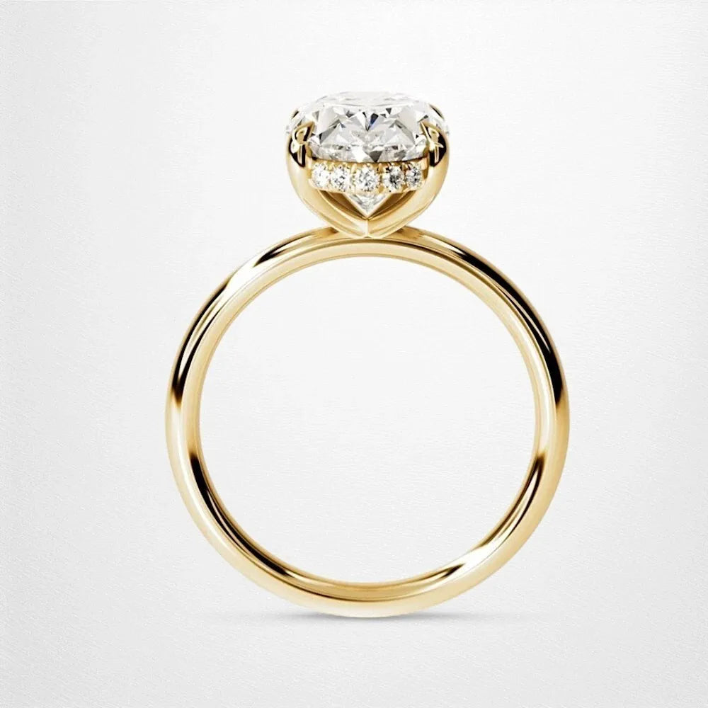 Classic Oval Cut 4.5CT Prog Setting Engagement Moissanite Ring Jewelry S925 Sterling Silver Moissanite Ring