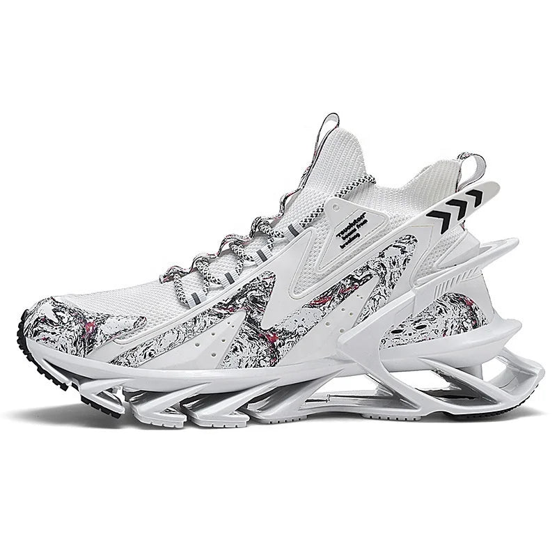 Big Size Blade Fly Woven High Top Sneakers