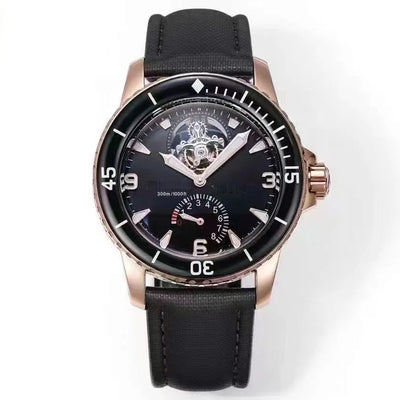 Luxury 18K Rose Gold Tourbillon Diver — 8-Day Reserve, 30BAR, 45mm