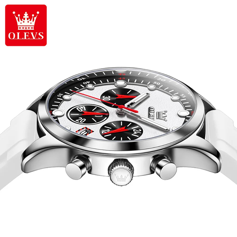 OLEVS 5602 Luminous Quartz Watch — Auto Date, Power Reserve Display