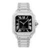 Premium Iced Out Moissanite Automatic Watch — 43mm, Sapphire, Day/Date