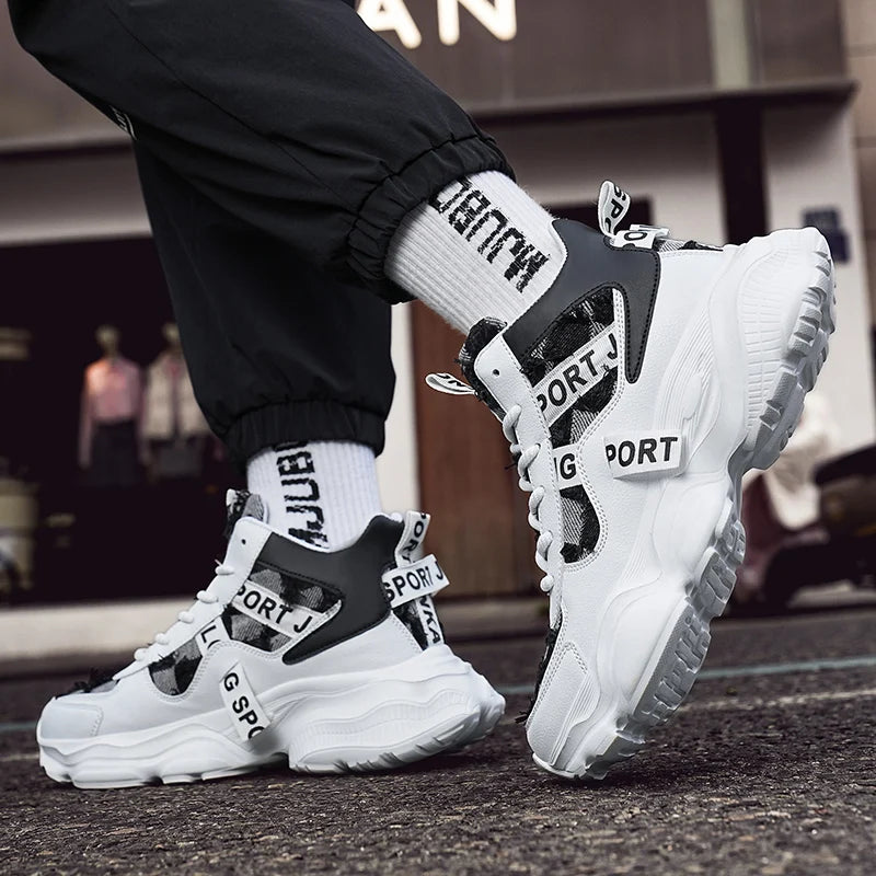 Greatshoes Daddy Shoes High Heel Black Sneakers Shoes Sports,Custom Men Trainers Casual Walking Shoes
