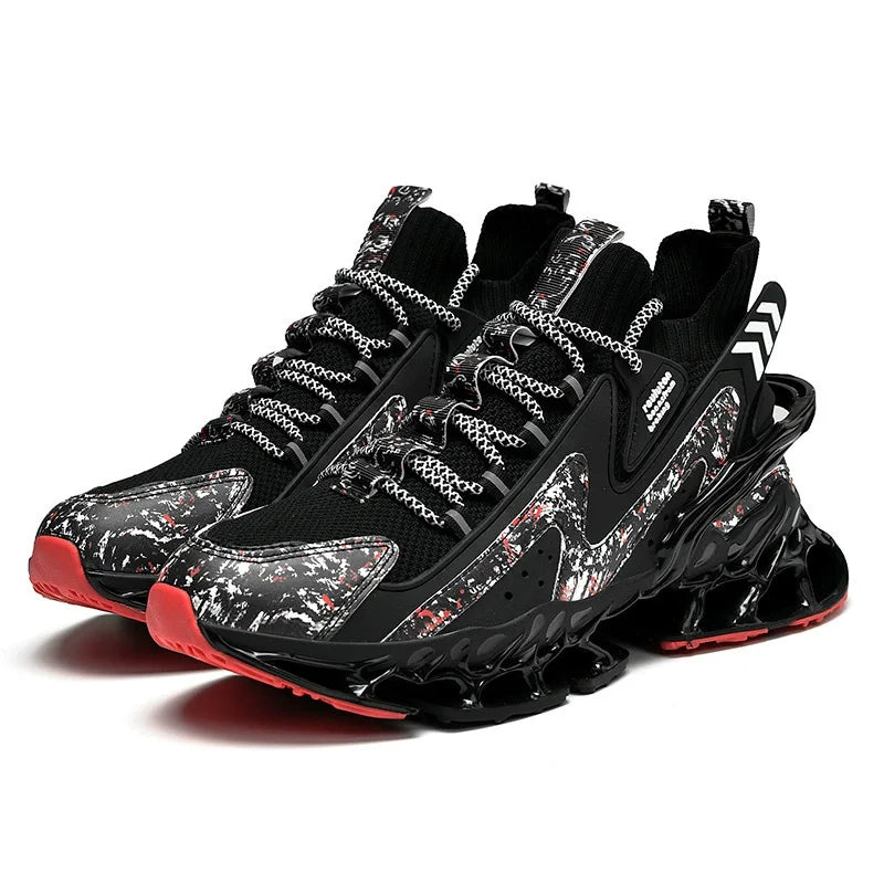 Big Size Blade Fly Woven High Top Sneakers