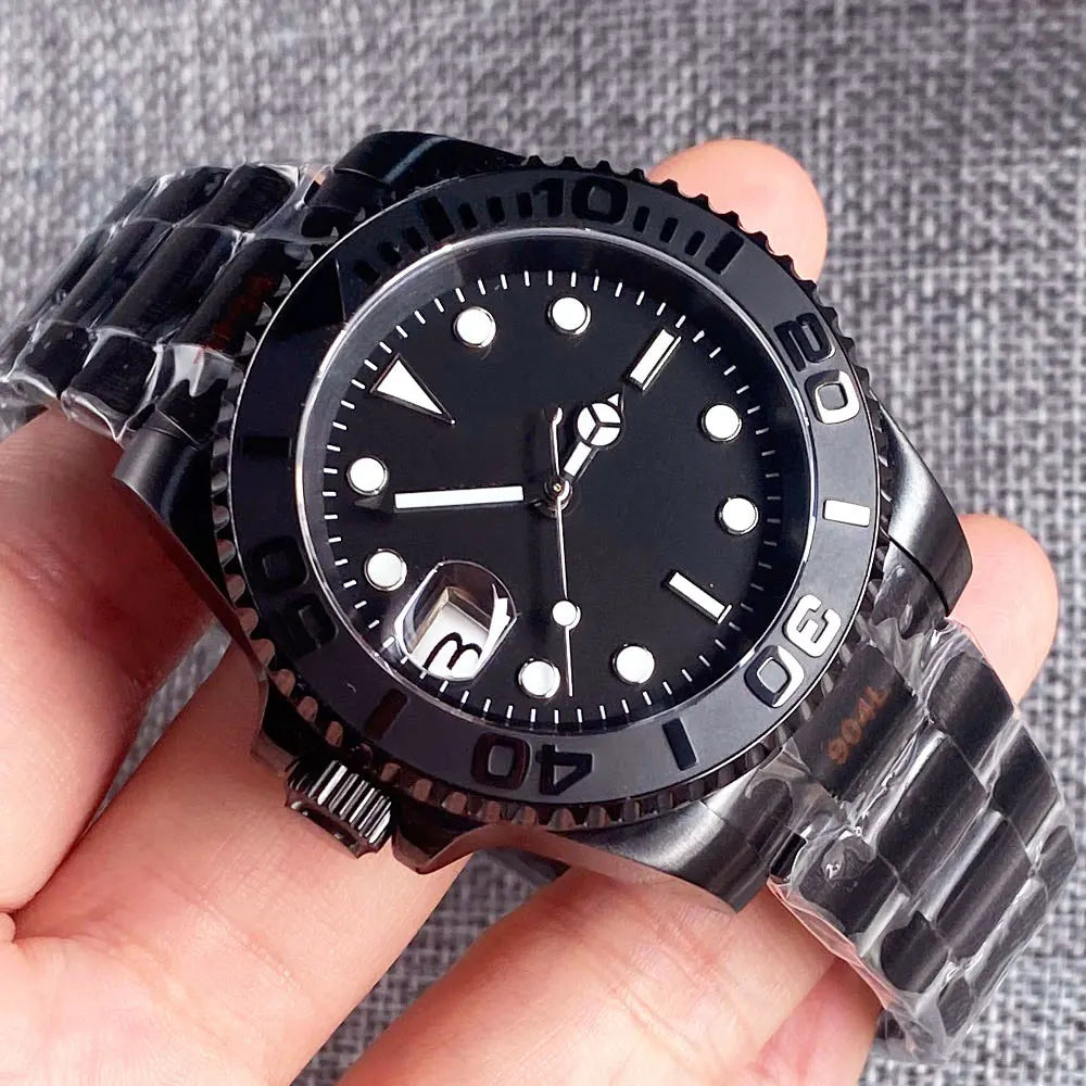 Tandorio NH35A Left Crown Diver Watch — Sapphire, 20BAR, 904L Bracelet