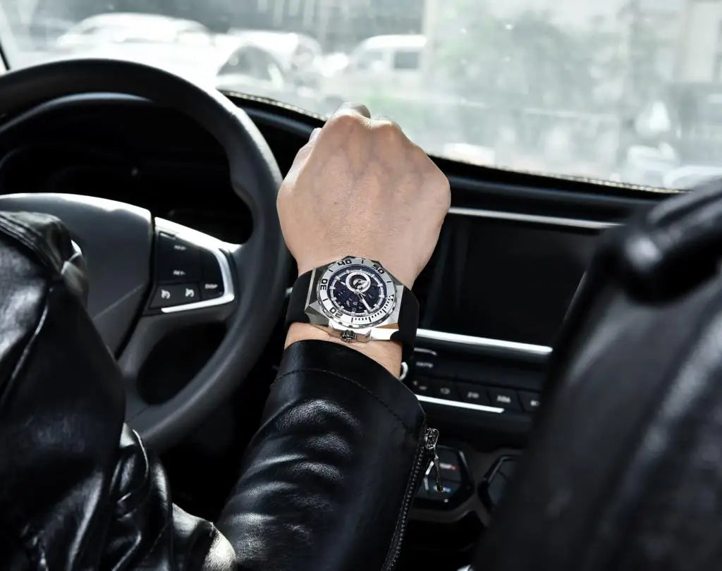 PAGANI DESIGN PD-YS007 Hollow Mechanical Watch — 47.5mm, Sapphire, 10BAR
