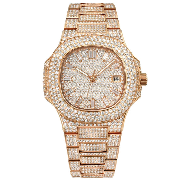 Buss Down Iced Out Automatic Watch — 43mm, Sapphire, Day/Date