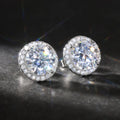 Luxury Moissanite Stud 1ct VVS 925 Sterling Silver Men Women Jewelry Flower Cluster Halo Diamond Earrings With GRA Certificate