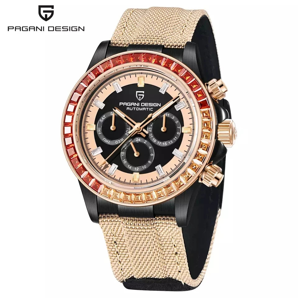 PAGANI DESIGN 1732 Automatic Watch — 30BAR, Sapphire, Leather or Nylon