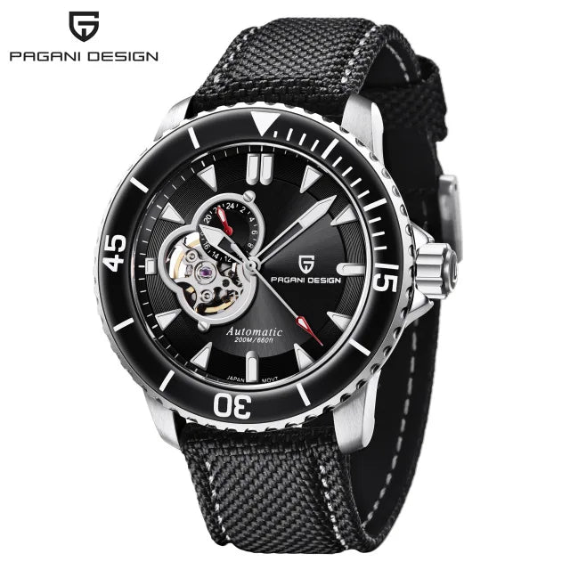 PAGANI DESIGN NH39A Automatic Men's Watch — Blue Dial, 100BAR Rated