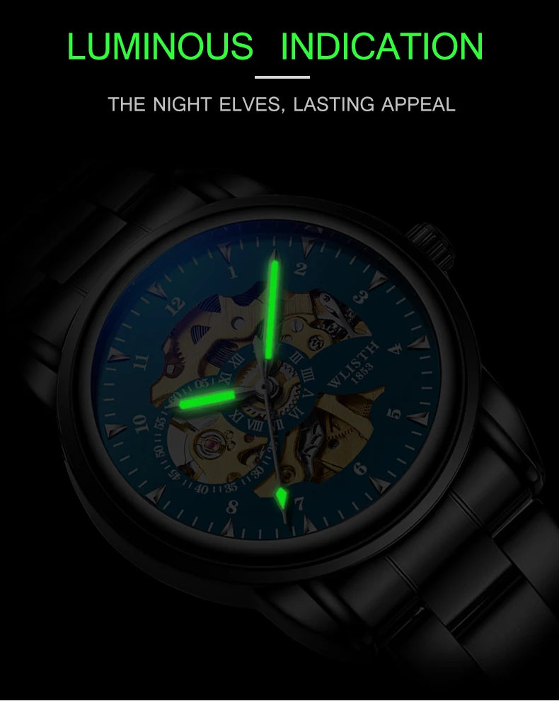 Men's Quartz Watch with Leather Strap — 40mm, Luminous, Folding Clasp