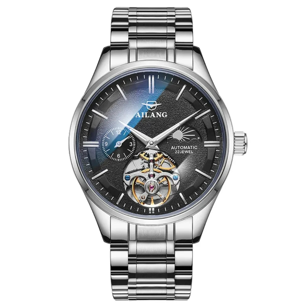 AILANG Tourbillon Automatic Watch — 41mm, Leather or Steel, 3BAR