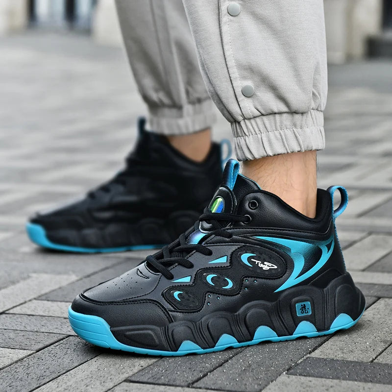 Big Size 39-52 Chunky Basketball Leather Sneakers