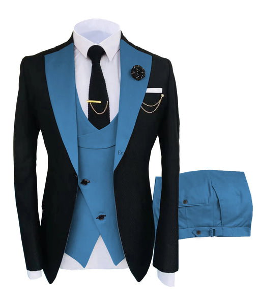 Customized 2024 Fashion 3-Piece Slim Fit Groom Tuxedos Elegant Business Suits for Men Drop Shipped Plus Size Prom Wedding Suits