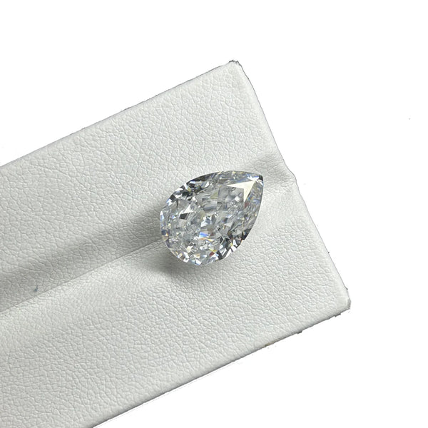 HQ GEMS Ice Crushed Cut Pear Shape White D VVS1 Lab Grown Moissanite Pendant Jewelry Diamond