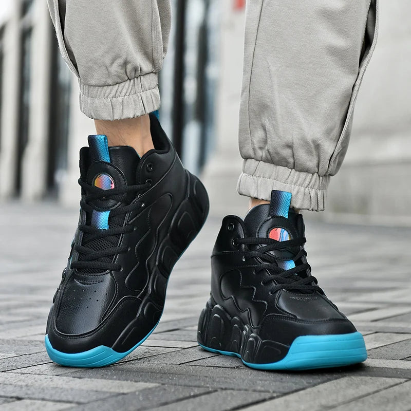 Big Size 39-52 Chunky Basketball Leather Sneakers