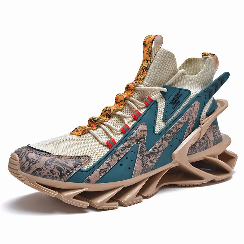 Big Size Blade Fly Woven High Top Sneakers