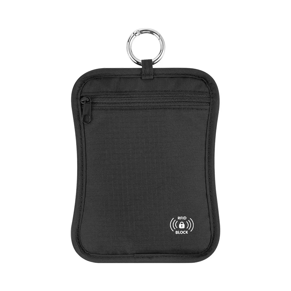RFID-Blocking Concealed Keychain Wallet — Travel Money Pouch