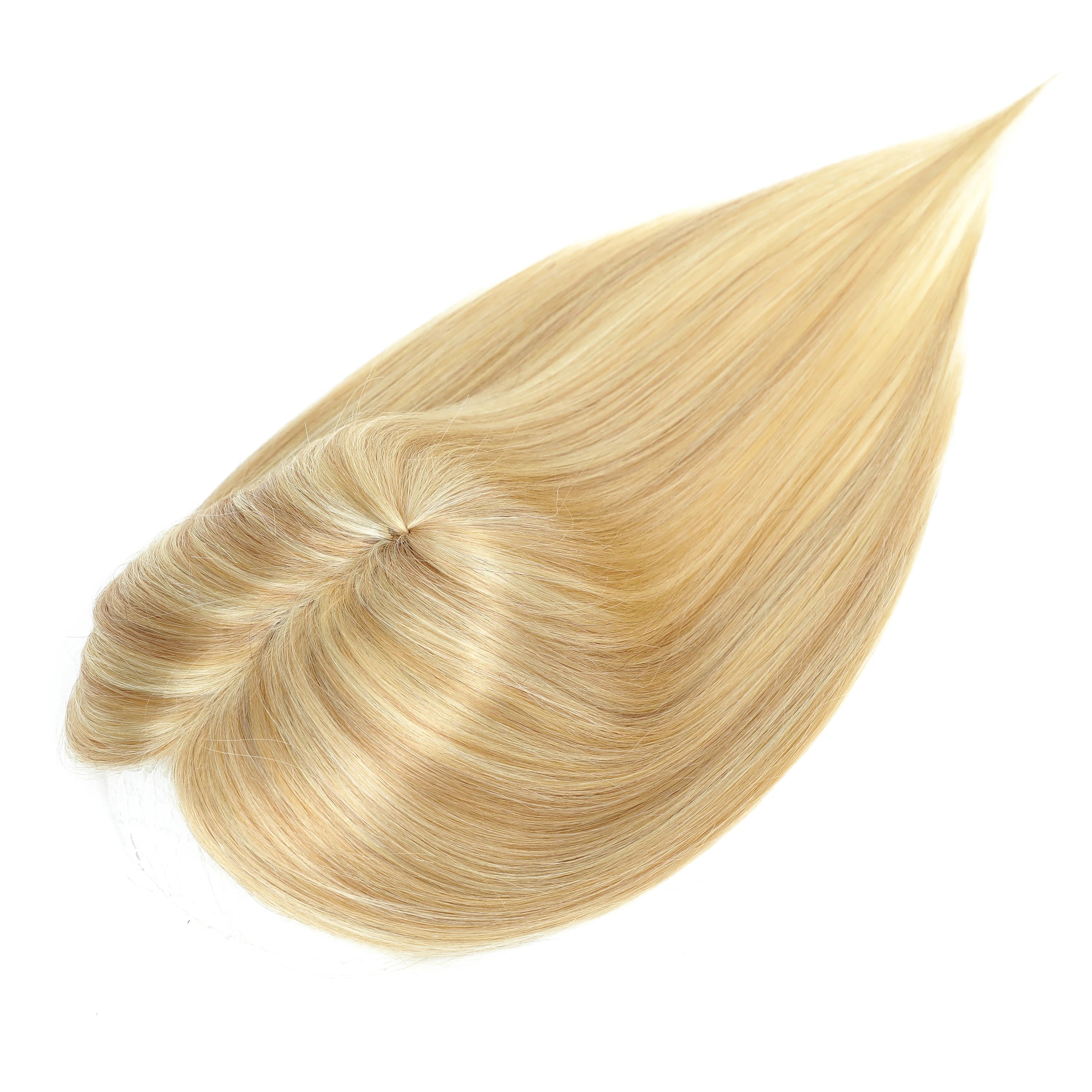 Human Hair Topper Middle Part Lace Wispy Fringe 7x10