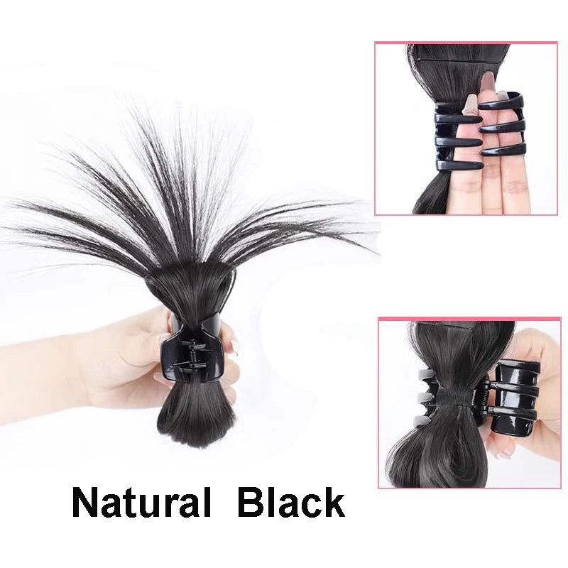 Sunslymei Claw Clip High Ponytail Synthetic Wig