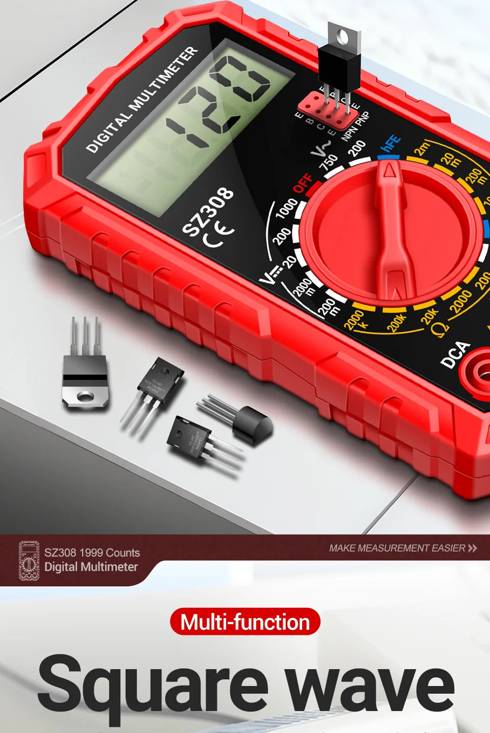 ANENG SZ308 Digital Multimeter AC/DC Tester