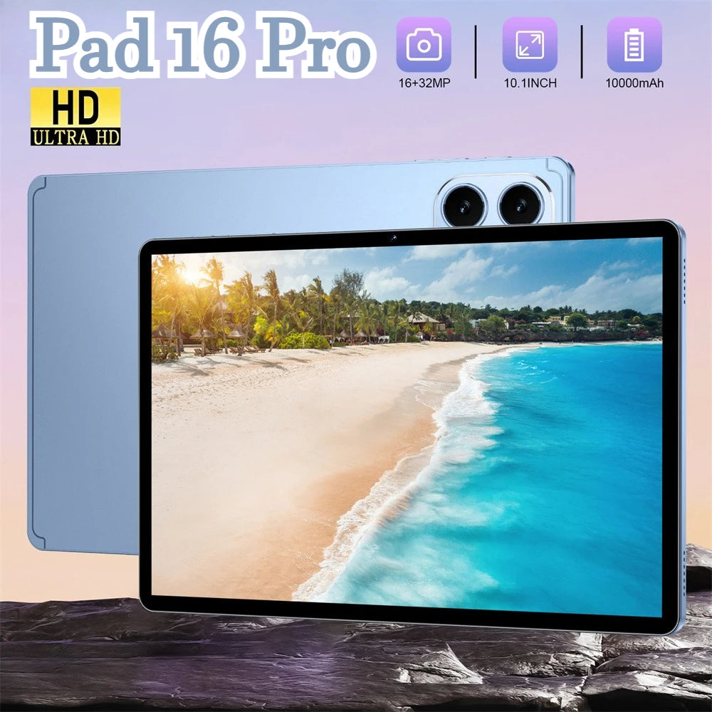 Upgraded Pad 16 Pro Tablet Android 15 Global Version 22GB+2TB 10.1" Children's Kids Tab 10000mAh Original 5G Dual SIM Tablet PC