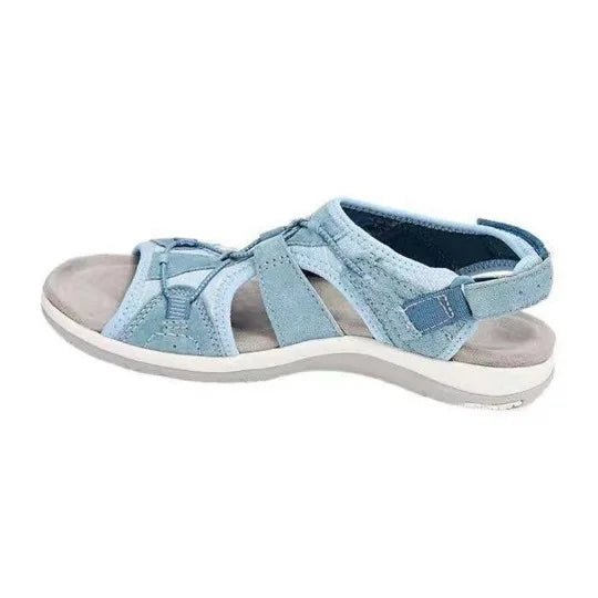 Women's Sandals Summer 2024 New Round Head Breathable Casual Sandals Large Size Flat Beach Sandals Women Zapatos De Mujer