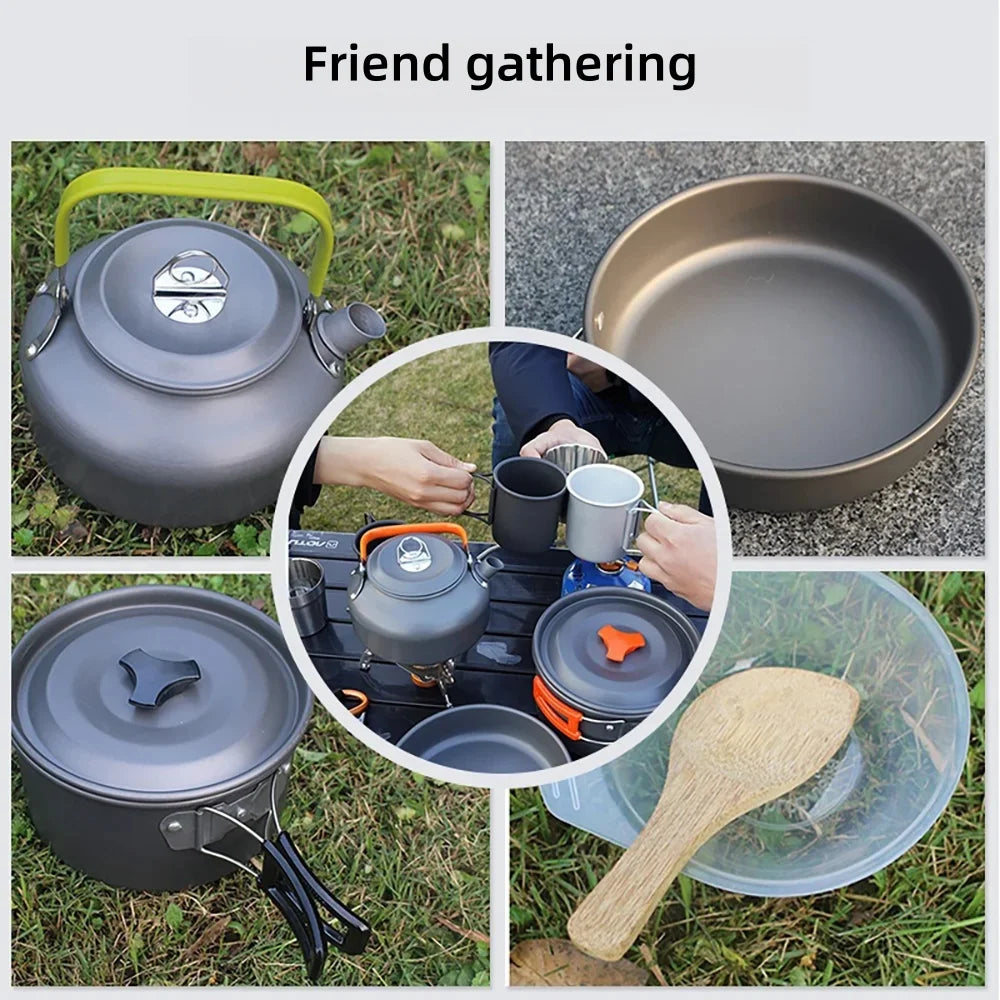 Camping Cookware Set Portable Outdoor Kit