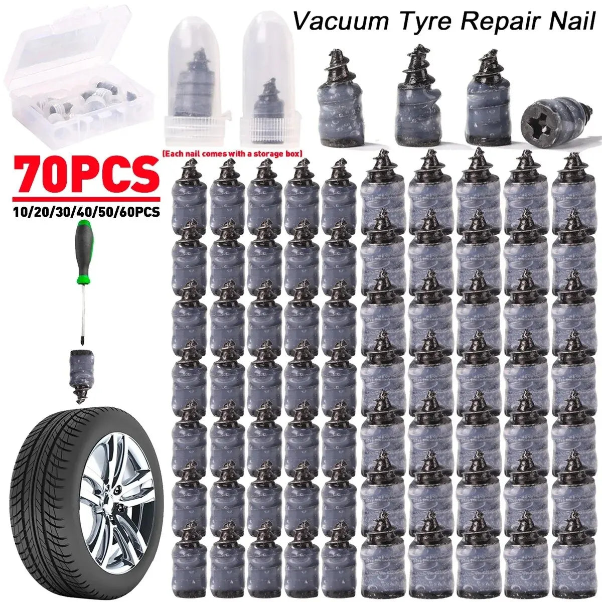 Pro Universal Vacuum Tyre Repair Nail Kit