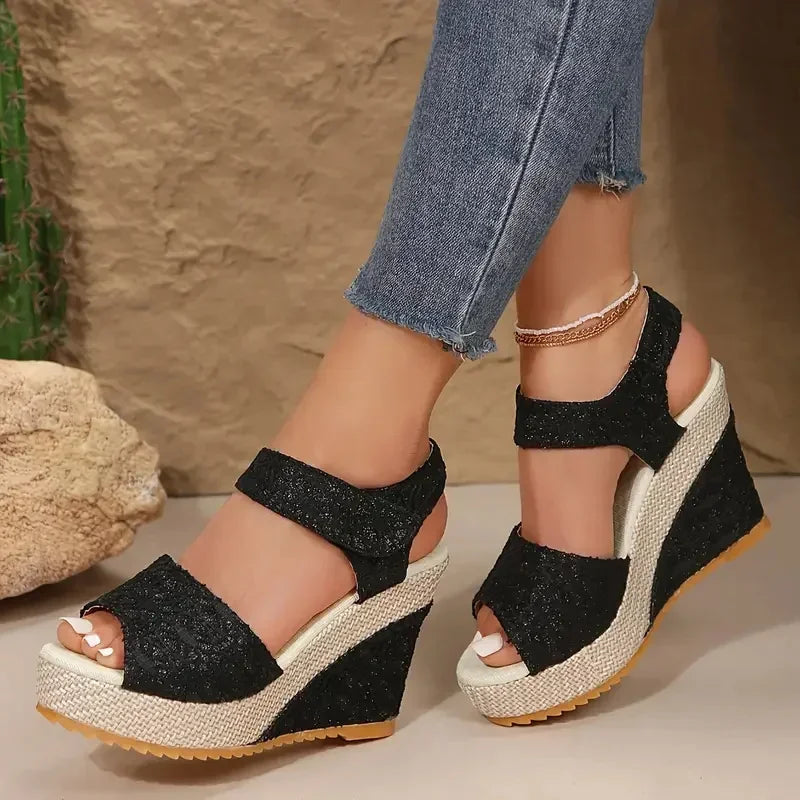 Women's Luxury Wedge Platform Peep Toe Party Sandals