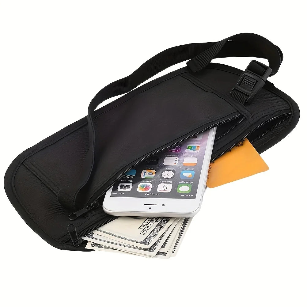 Hidden Travel Waist Bag — Anti-Theft Money & Passport Belt