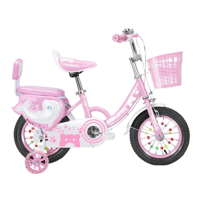 Kids Bike 12-20 Inch for Girls Ages 3-13 – Training Wheels & Basket