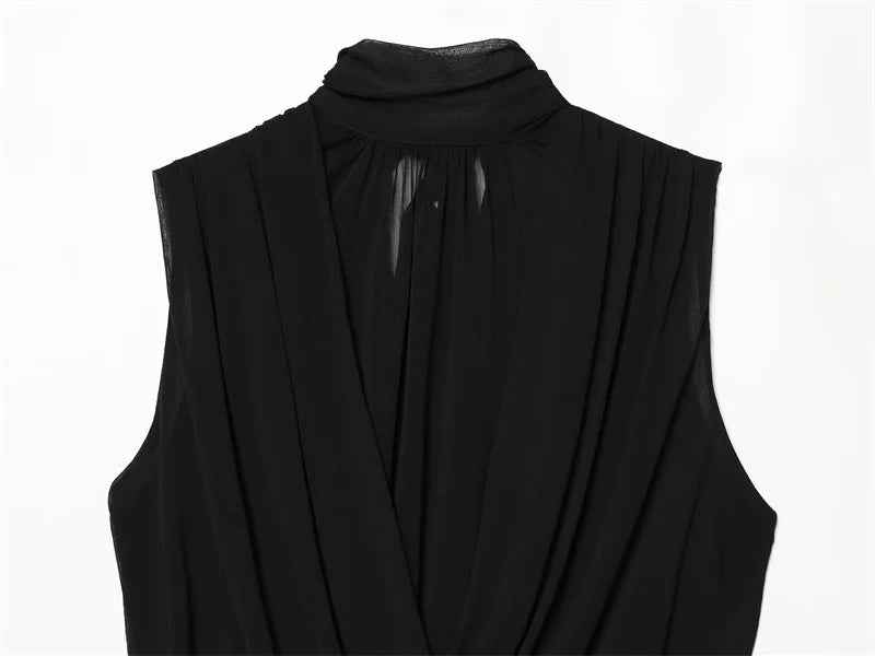 Sleeveless Pleated Tank Top