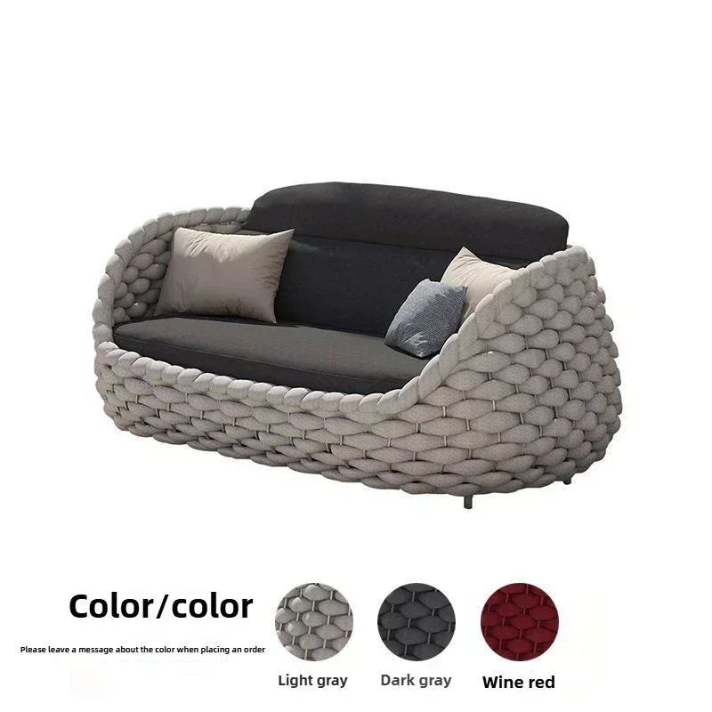 Outdoor Rattan Patio Wicker Loveseat Sofa