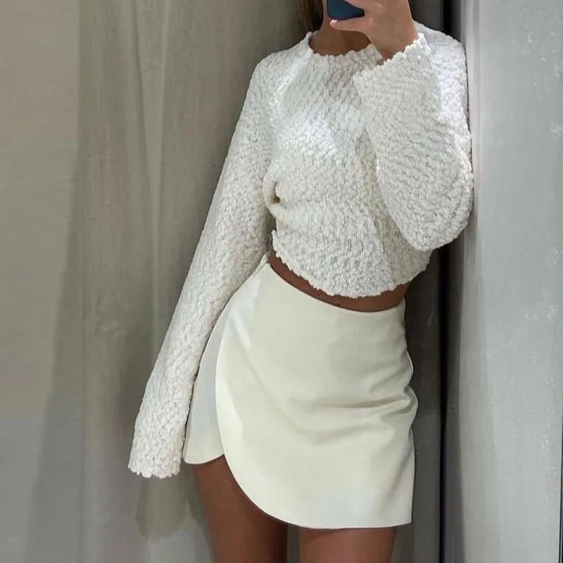 High-Waist Asymmetric Skort