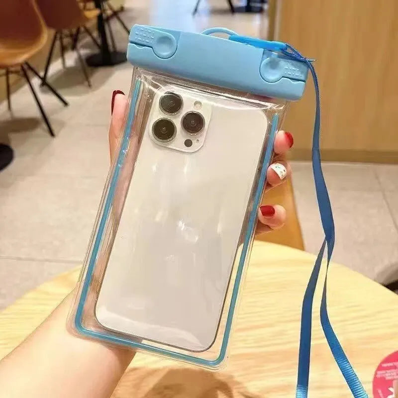 Universal Waterproof Phone Pouch with Lanyard — Touchscreen-Compatible