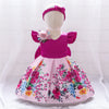 Kids Floral Summer Dress For Girls Wedding Party Dresses Big Bow Baby Girl Birthday Princess Gown Easter Children Clothes