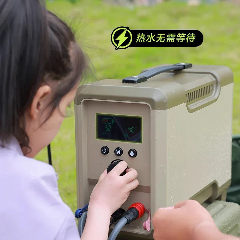 Outdoor constant temperature camping fast heat portable travel self-driving tour hot bath