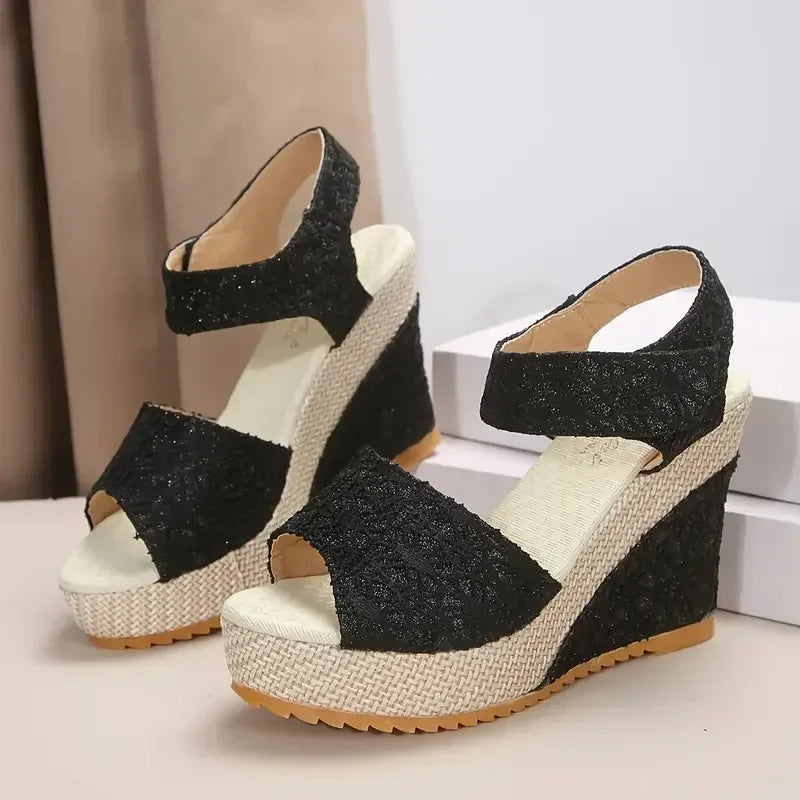 Women's Luxury Wedge Platform Peep Toe Party Sandals