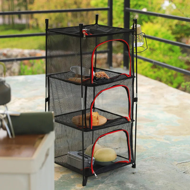Camping Tableware Hanging Mesh Drying Net