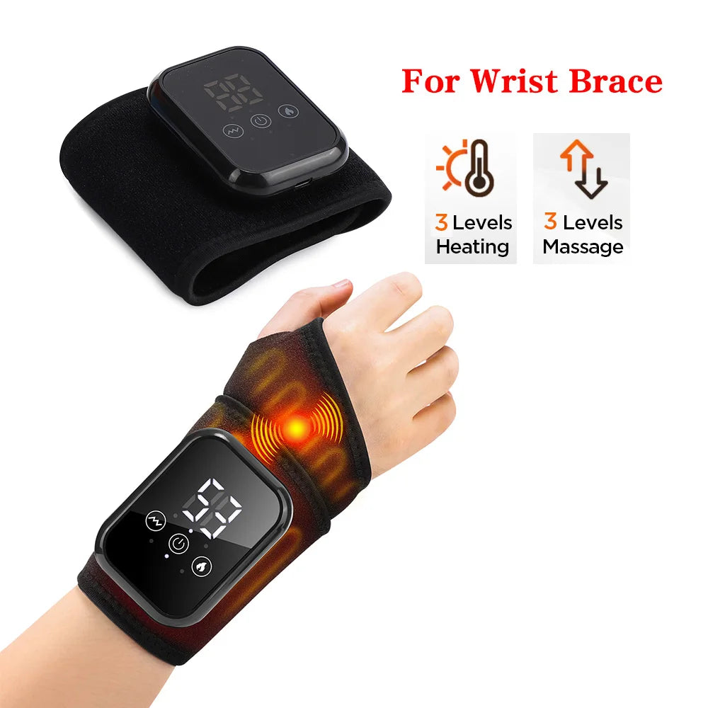 Electric Heated Wrist & Ankle Brace — Vibration Massage with Hot Compress