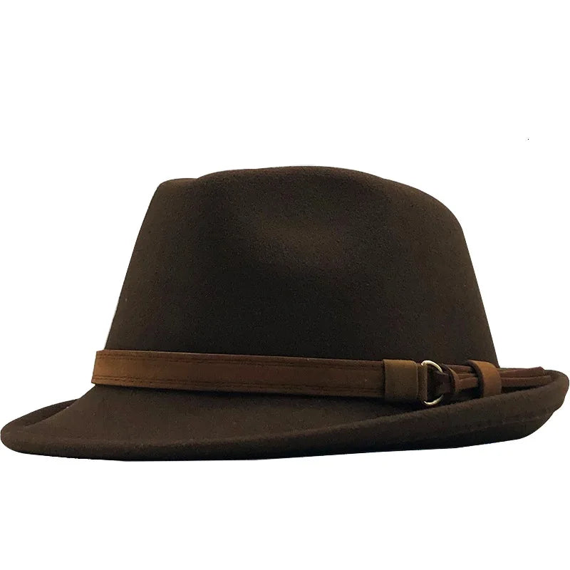Retro Wool Jazz Fedora Hat — British Gentleman Style