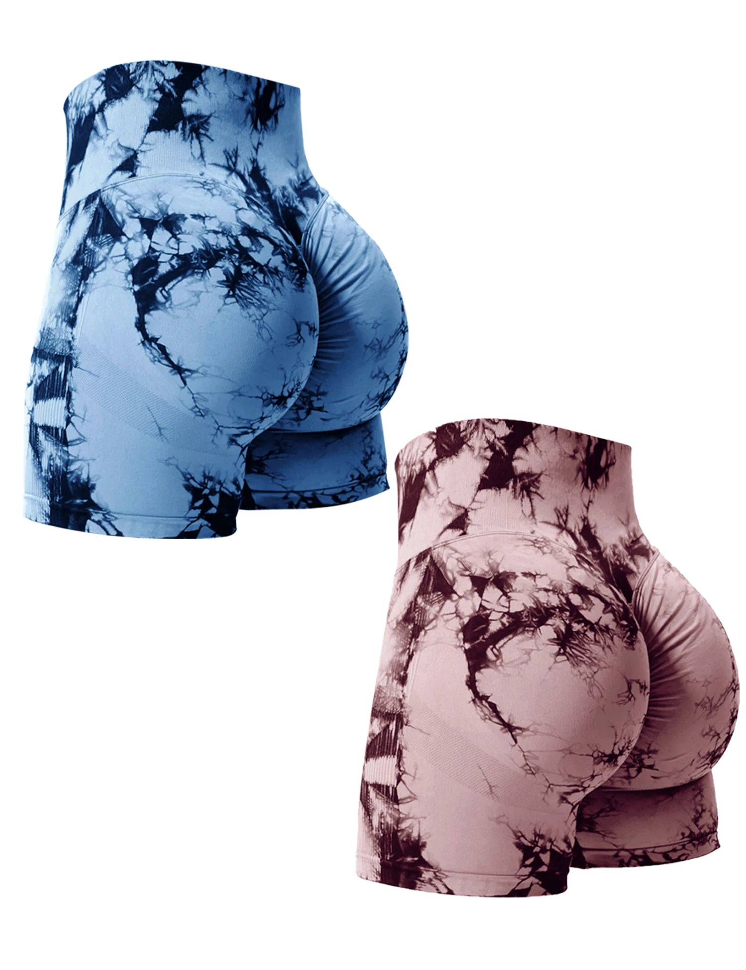 Tie-Dye Butt-Lifting Gym Shorts (2-Pack)