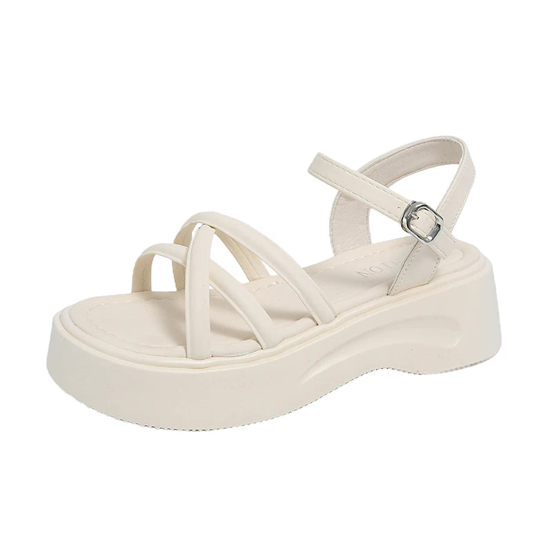 Thick-Soled Sandals for Women's Summer Outer Wear New Roman Beach Shoes