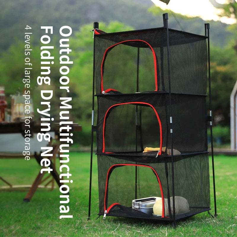 Camping Tableware Hanging Mesh Drying Net
