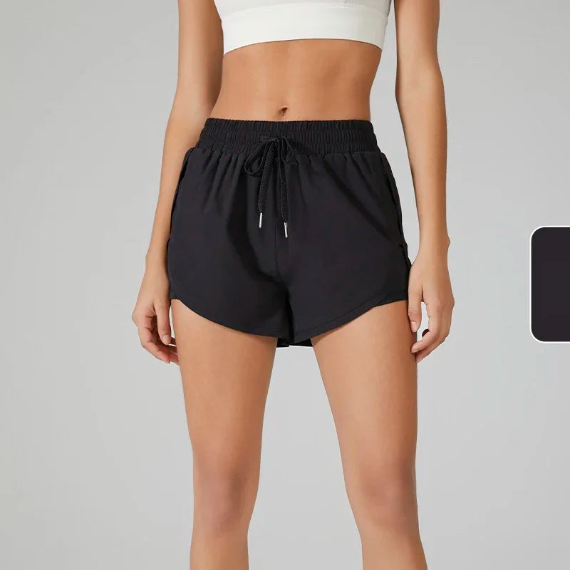 Neon Yoga Shorts with Pockets