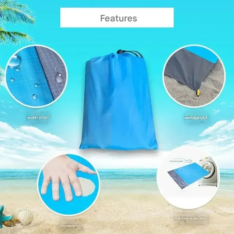 Beach Blanket Sandproof 200x140cm Lightweight