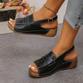 Women's Sandals Casual Heels Sandals for Summer Shoes Woman Wedges Heeled Sandals Lightweight Summer Footwear Women