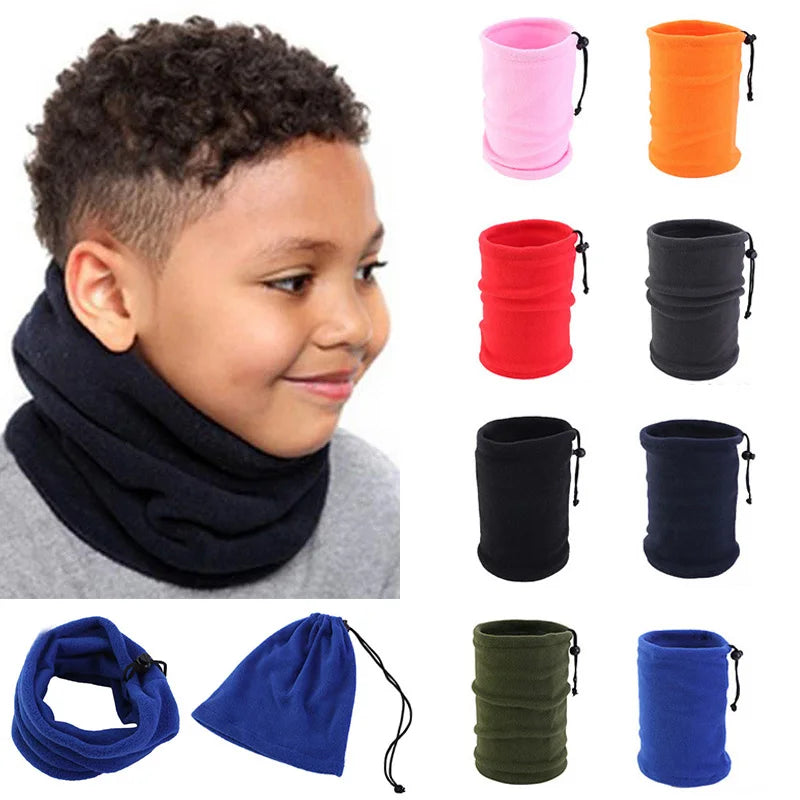 Children Scarf Warmer Autumn Winter Baby Fleece Scarf Neck Warmer Circle Ski Climbing Scarf Neck Scarves Kids Snood Collar