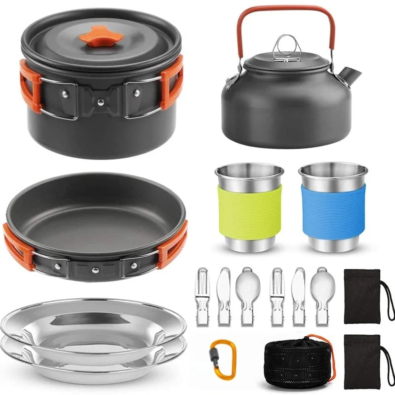 Camping Cookware Set Portable Outdoor Kit